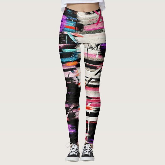 Kleurrijk Abstract schilderen #9 Leggings (Voorkant)