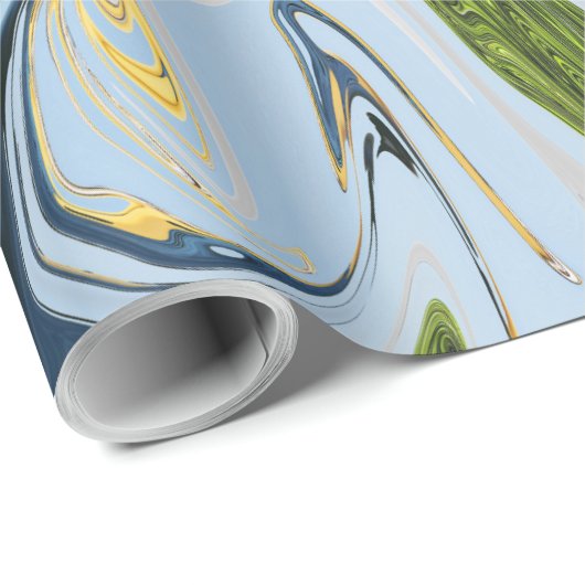 Kleurrijk Abstract schilderen | Beste abstracte ku Cadeaupapier (Rol Hoek)