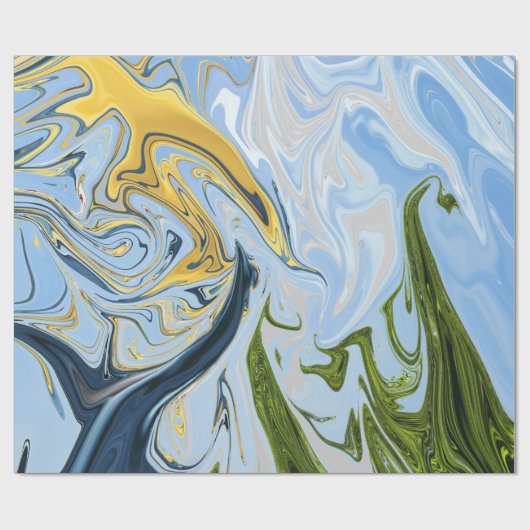 Kleurrijk Abstract schilderen | Beste abstracte ku Cadeaupapier (Vlak)