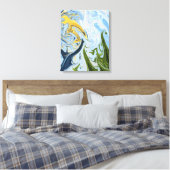 Kleurrijk Abstract schilderen | Beste abstracte ku Canvas Afdruk (Insitu (Slaapkamer))