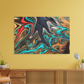 Kleurrijk Abstract schilderen | Beste kunstmeester Canvas Afdruk (Insitu (Woonkamer))