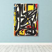 Kleurrijk Abstract schilderen Canvas Afdruk (Insitu (Houten vloer))