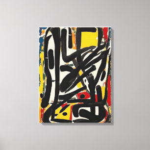 Kleurrijk Abstract schilderen Canvas Afdruk