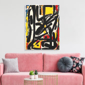 Kleurrijk Abstract schilderen Canvas Afdruk (Insitu (Woonkamer))