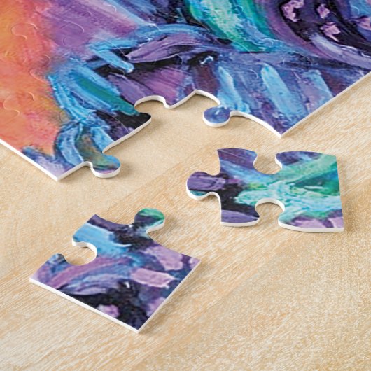 Kleurrijk Abstract schilderen Legpuzzel (Zijkant)