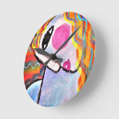 Kleurrijk Abstract schilderen Ronde Klok (Hoek)