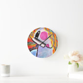 Kleurrijk Abstract schilderen Ronde Klok (Huis)