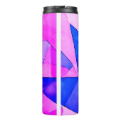 Kleurrijk abstract schilderij met driehoeken thermosbeker (Achterkant)