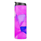 Kleurrijk abstract schilderij met driehoeken thermosbeker (Geroteerd rechts)