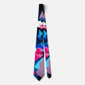 Kleurrijk abstract schilderij met wervelingen en s stropdas (Voorkant)