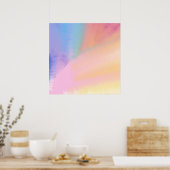 kleurrijk abstract schilderij poster (Keuken)