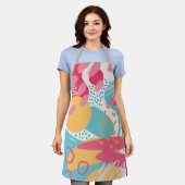 Kleurrijk Abstract Schort (Gedragen)