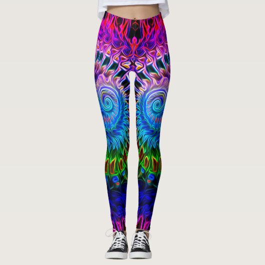 Kleurrijk Abstract Shell Design 2 - Leggings (Voorkant)