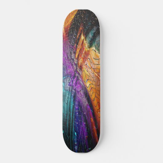 Kleurrijk Abstract skateboard (Voorkant)