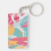 Kleurrijk Abstract Sleutelhanger (achterkant)