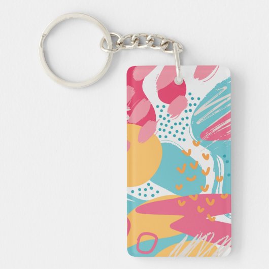 Kleurrijk Abstract Sleutelhanger (Voorkant)