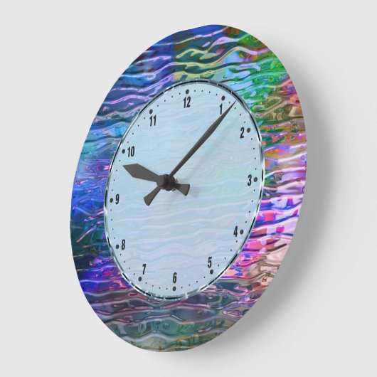 Kleurrijk Abstract smeltglas Grote Klok (Hoek)