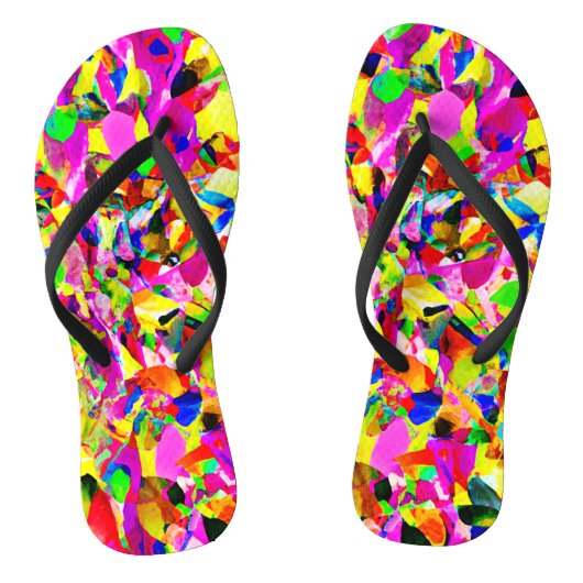 Kleurrijk Abstract Spectrum Patroon Teenslippers (Voetbed)