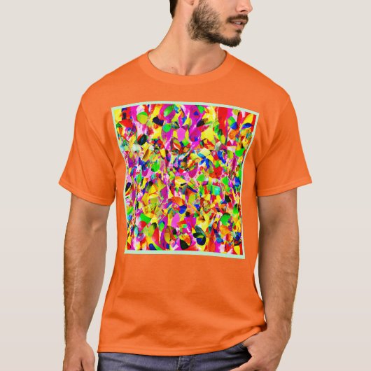 Kleurrijk Abstract spectrumpatroon T-shirt (Voorkant)