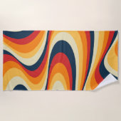 Kleurrijk abstract spiraalontwerp strandlaken (Voorkant)