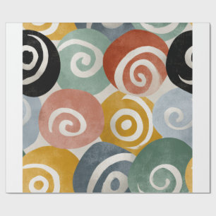Kleurrijk Abstract spiraalwikkelpapier   Moderne A Cadeaupapier