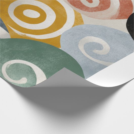 Kleurrijk Abstract spiraalwikkelpapier | Moderne A Cadeaupapier (Hoek)