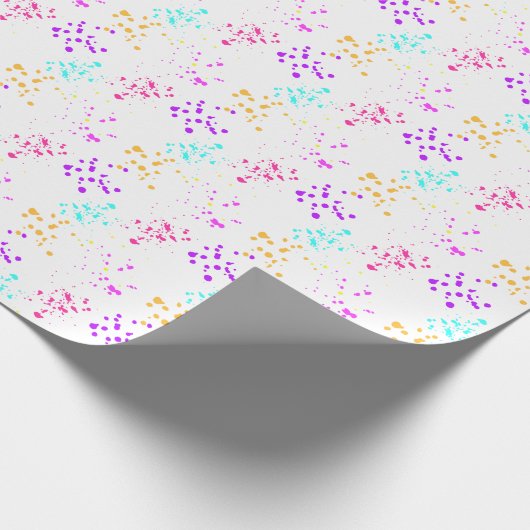 Kleurrijk Abstract Splashes Wrapping Paper Cadeaupapier (Hoek)