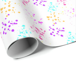 Kleurrijk Abstract Splashes Wrapping Paper Cadeaupapier