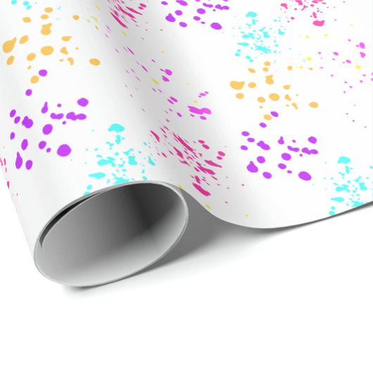 Kleurrijk Abstract Splashes Wrapping Paper Cadeaupapier (Rol Hoek)