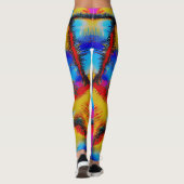 Kleurrijk Abstract Steekpatroon Leggings (Achterkant)