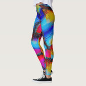 Kleurrijk Abstract Steekpatroon Leggings (Links)