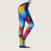 Kleurrijk Abstract Steekpatroon Leggings (Rechts)