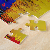 Kleurrijk Abstract Steekpatroon Legpuzzel (Zijkant)