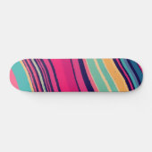 Kleurrijk Abstract Streepgolf Ontwerp Persoonlijk Skateboard (Horizontaal)