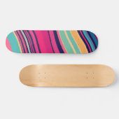 Kleurrijk Abstract Streepgolf Ontwerp Persoonlijk Skateboard (Horizontaal)