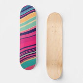 Kleurrijk Abstract Streepgolf Ontwerp Persoonlijk Skateboard (Voorkant)
