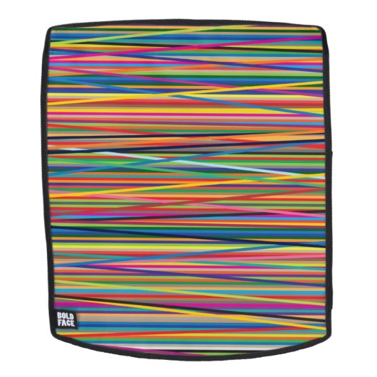 Kleurrijk abstract strepen ontwerp rugtassen (Verwijderbaar gezicht)