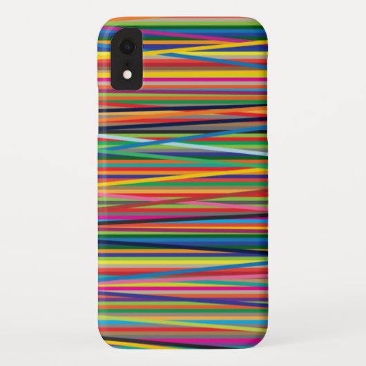 Kleurrijk abstract strepenontwerp Case-Mate iPhone case (Achterkant)