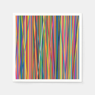 Kleurrijk abstract strepenontwerp servetten