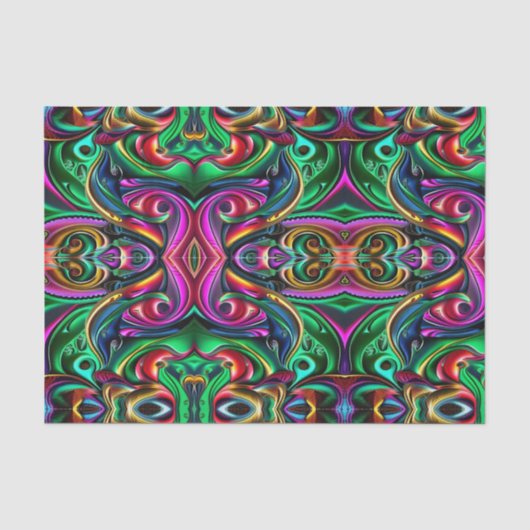 Kleurrijk Abstract Swirls Design Tissue Paper Tissuepapier (Voorkant)