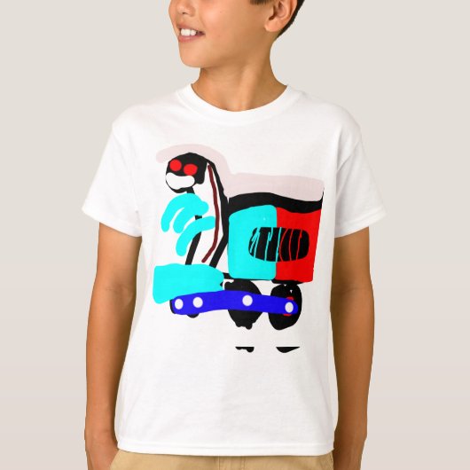kleurrijk abstract t-shirt (Voorkant)