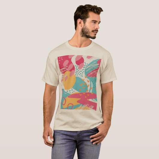 Kleurrijk Abstract T-shirt (Voorkant volledig)