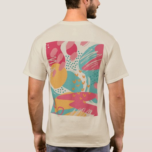 Kleurrijk Abstract T-shirt (Achterkant)