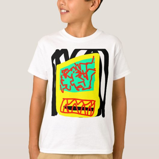 kleurrijk abstract t-shirt (Voorkant)