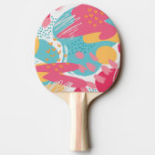 Kleurrijk Abstract Tafeltennisbatje (Achterkant)