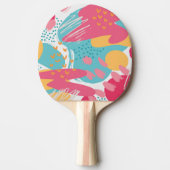 Kleurrijk Abstract Tafeltennisbatje (Voorkant)