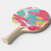 Kleurrijk Abstract Tafeltennisbatje (Voorkant Gekanteld)