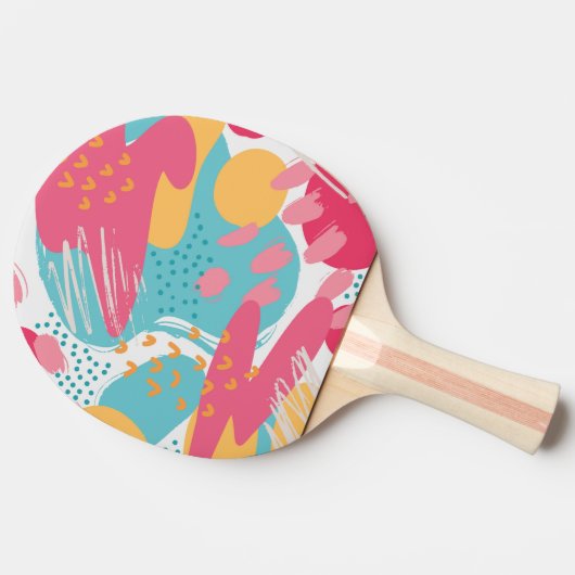 Kleurrijk Abstract Tafeltennisbatje (Zijkant)
