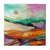 Kleurrijk Abstract Tegeltje (Voorkant)