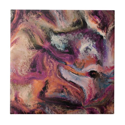 Kleurrijk abstract tegeltje (Voorkant)